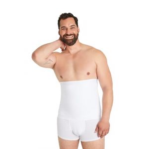 FINN Ceinture de Compression Homme - Gaine Amincissante pour Un Ventre Plus Plat en Coton - Ceinture Body Shaper Forte pour Hommes Blanc L (FINN Design, neuf)