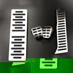 JIERS pour Audi Q3 8U A3 8P A1 TT 2004-2018 LHD, Plaque en Acier Inoxydable p&eacute;dales manuelles Frein &agrave; Carburant Repose-Pieds p&eacute;dale Pad (happykaixin, neuf)