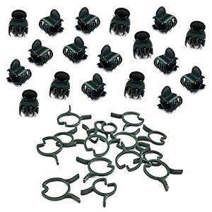 Lifreer Lot de 50 pinces à orchidée pour plantes et orchidées - 50 pinces à plantes - Pour plantes grimpantes - Support en plastique (HappinessFlag, neuf)