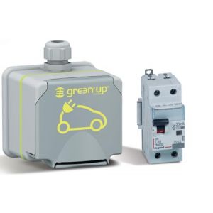 Legrand Prise Green Up pour v&eacute;hicules &eacute;lectriques et hybrides, mode 1&2, monophas&eacute; - 8-16 A, 3,7 kW, 230 V, AP, IK08, IP44, commutateur FI/LS, C16, 30 mA (Hype-Express, neuf)