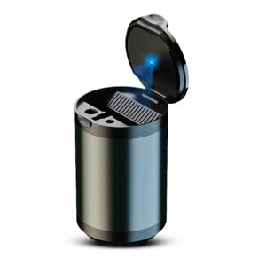 Geoyien Cendrier, cendrier voiture, cendrier de poche, Lumi&egrave;re LED, ignifuge, &eacute;tanche, r&eacute;sistant aux hautes temp&eacute;ratures, d&eacute;tachable, grande capacit&eacute; (JIEENDA, neuf)