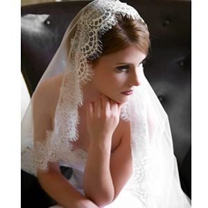 1 niveau voile de mari&eacute;e dentelle cils voile voile voile de mariage Doux voile longueur de la taille voile pour les mari&eacute;es (SINLOV, neuf)