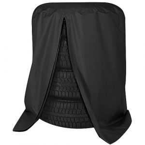 KYSUN Housse de Pneu Universelle pour 4,Couvre-pneus Sacs de Rangement pour Pneus imperméable Housse De Pneu Saisonnière Peut Contenir 4 Pneus, Sac de Pneu Anti-Poussière, Ø75cm x H115cm (Noir) (guizenew, neuf)