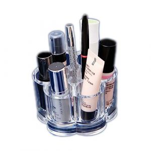 EXQUIMEUBLE Organisateur de Maquillage Acrylique Style Fleur de Prune Support Transparent pour Bijoux et Cosmétiques Rangement Pratique pour Rouges à Vernis à Ongles et Accessoires de Beauté (MLOOZK, neuf)