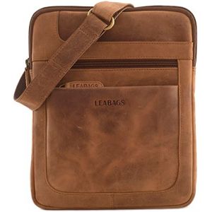 LEABAGS Sac bandouli&egrave;re en cuir pour hommes et femmes | Sac messager avec bandouli&egrave;re | Sac &agrave; bandouli&egrave;re | Sac de travail | Sac de transport | Sac &agrave; main | Cuir v&eacute;ritable | Naturel brun claire (Marketplace-Powerbrands, neuf)