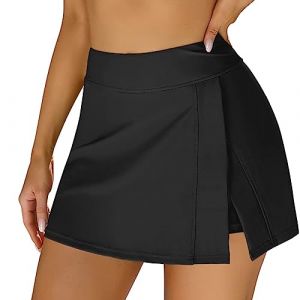 Jupe Maillot de Bain Femme Bikini Jupette Sport et Plage Bas Maillots &Eacute;l&eacute;gant Int&eacute;gr&eacute; Taille Haute &Eacute;t&eacute; Piscine Elastic D&eacute;contract&eacute; Short pour Femme (HUAOPYU, neuf)