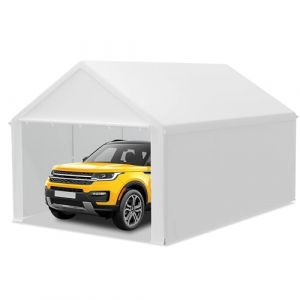 LILIIN Garage de tente 4 x 6 m résistant à l'hiver avec toit en polyéthylène (170 g/m²), pour voiture, SUV et camion, auvent de garage résistant aux UV, tente de stockage et tente de pâturage, parois (DiLinENSI, neuf)