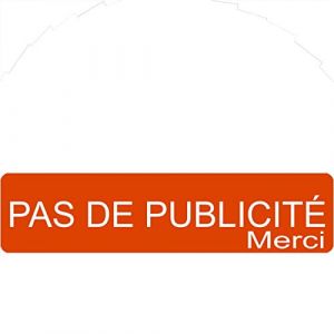 Plaque PAS DE PUBLICITÉ MERCI Adhésive PVC Pour Boîte Aux Lettres - Plaque Stop Pub - 8 cm x 2 cm - 21 Couleurs Disponibles (Orange) (GRAVURE ET COMPAGNIE, neuf)