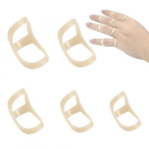 GADITIEK 5Pcs Attelle doigt, attelle de doigt à gâchette, attelle de doigt à gâchette confortable, attelle de pouce, offre soutien et protection contre l'arthrite, le doigt à gâchette (6,7,8,9,10) (Dexuanzhiju, neuf)