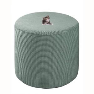 HHONGWYT Housse de Pouf Rond Housse Ottomane 31x38/38x43/40x34/ 45x35/45x45cm Extensible Jacquard Housse Repose Pied Rond Couverture Ottomane Housse de Pouf avec Fond &eacute;lastique,A9,45x35cm(17.7x13.7) (KSXCLKJH, neuf)