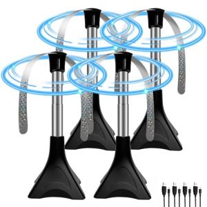 4 PCS Ventilateur Anti-Mouches Pliable & Extensible, Mouches et Moustiques Repoussent Les Ventilateurs, Usage Table/Suspendu pour Pique-Nique et Barbecue, Contre Les Moustiques San Produit Chimique (del marq OU, neuf)