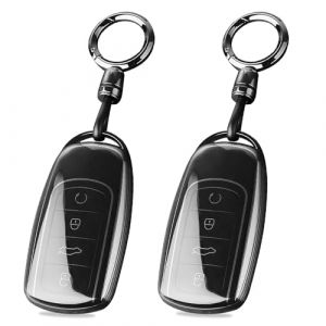 XMSCN Coque de cl&eacute; en TPU pour Chery Jaecoo J7 J8 J9 Tiggo 8 Pro Tiggo 8 Plus 5 Plus Tiggo 7 Pro Max Omoda 5 C5, Accessoires avec Porte-cl&eacute;s, Protection de cl&eacute; Intelligente, Coque en (2 pi&egrave;ces) (Cares Auto Parts, neuf)