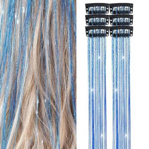 Guirlande &agrave; cheveux &agrave; clipser, Clinquante &agrave; cheveux | Kit de guirlandes de &agrave; clipser, guirlandes de &agrave; paillettes f&eacute;eriques | Pince &agrave; f&eacute;erique &agrave; paillettes, m&egrave;ches scintillantes (dingriseng11111, neuf)