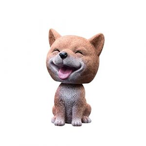 Fulenyi Auto Aimable Chien Figurine Bouge la T&ecirc;te Wobble Head Hocher T&ecirc;te Jouet Tableau de Bord D&eacute;coration Chien en Hochant T&ecirc;te Int&eacute;rieur de Voiture D&eacute;coration (amste, neuf)