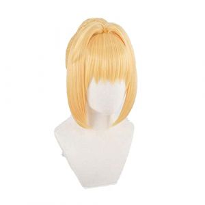 Fate/EXTRA Nero Wig Fate Grand Order Cosplay Wig Synthetic Blonde Heat Resistant Hair Fate Stay Night Cosplay Hair (good stuff A, neuf)