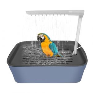 YANGUN Baignoire Automatique pour Oiseaux, Douche pour Oiseaux avec Plusieurs robinets, Baignoire électrique USB pour Grand Oiseau pour calopsitte, Oiseau, Gris Africain (XANEU, neuf)