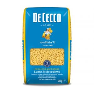 De Cecco Pasta Anellini - 3 x 500 g [1500 g] Jaune, Pasta de stockage en plastique &agrave; 3 trous (Italiaen Gourmet UK Ltd, neuf)