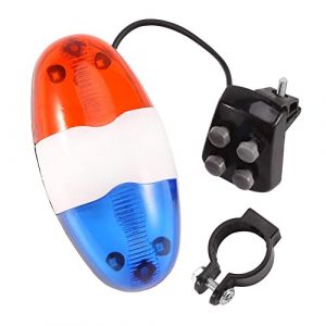 FYOBOT Cloche de Bicyclette 6 LED Corne 4 Tons LED Sirene electronique Cloches de Bicyclette pour Les Enfants Accessoires de Velo (BK.dianpu, neuf)