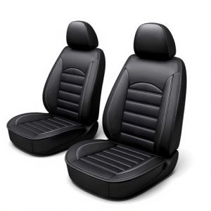 Chifeng Housses de Si&egrave;ge Auto Universelles en Cuir Synth&eacute;tique - Durable, Imperm&eacute;able, Respirant - Pour 2 Si&egrave;ges Avant Citro&euml;n C3 Aircross, C3 Picasso, C4, C4 Cactus, C5 Aircross, C5 X, C6 (Jun-Mu, neuf)