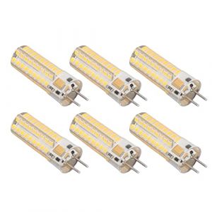 Gy6.35 Ampoule LED Gy6.35 Ampoule LED Silicone 6Pcs Gy6.35 Ampoule LED 7W AC Dc12V 700Lm 72 LEDs 360 Degr&eacute;s LED Ampoule De Ma&iuml;s pour Lampes Suspendues Plafonniers (Blanc Chaud) (Ruttiy, neuf)