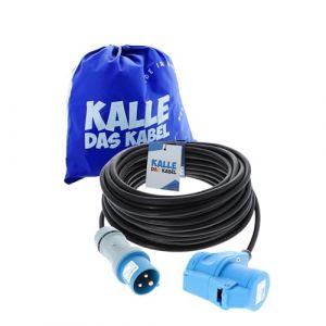 KALLE DAS KABEL Rallonge CEE 230 V - Câble de camping - Câble CEE avec fiche de camping et raccord coudé - H07RN-F 3G - 2,5 mm² - 40 m (Händlershop von Btec (Alle Preise inkl. Mwst.), neuf)