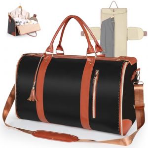 Geestock Sac &agrave; V&ecirc;tements pour Femme, Sac De Voyage Pliable, Sac de Costume Convertible avec Compartiment &agrave; Chaussures pour Voyages d'Affaires, Mariages & Vacances (Noir) (geestockfr, neuf)