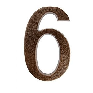 HUBER numéro de maison 6/9 en aluminium 20 cm I numéros de maison pour la maison et la porte I numéro de maison XL I plaques de numéro de maison en cuivre noble design 3D, revêtement par poudre (Service@huber-electro, neuf)