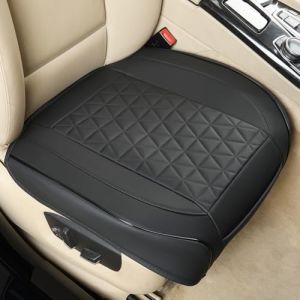Black Panther Housse de Siège Auto Avant – Protection en Cuir PU avec Motif Matelassé, Base Antidérapante et Poche | Universelle | Installation Rapide | 1 Pièce - Noir (BLACK PANTHER AUTO, neuf)