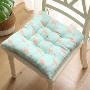 Hixingo Lot de 2 Galette de Chaise, Motifs Variés Galette de Chaise, Coussins de Chaise D'intérieur, Lavable de Coussin Chaise, Extérieur Housses de Chaise Coussins (30cm,Flamant) (Hixin, neuf)