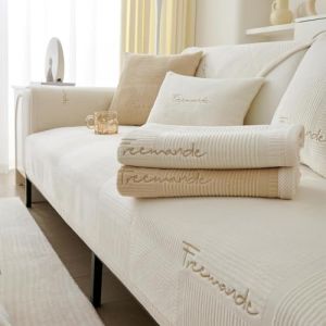 FASCINATDECO Housse Canapé 1/2/3/4 Places, Housse de Coussin de Canapé, Housse Canapé d'angle, Universelle Protege Canape, Protection Canapé, Couvre Canapé Antidérapante (Beige,110x240cm) (FASCINATDECO, neuf)