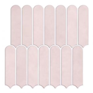 Commomy 10 Pi&egrave;ces Credence Adhesive pour Cuisine, Mat Rose, Carrelage Adhesif Mural, 30 x 30 cm, Carrelage Adh&eacute;sif pour cuisine, salle de bain, d&eacute;coration murale (Commomy Decor, neuf)