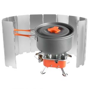 QWORK&reg; 12 Plaques pare-vent r&eacute;chaud de camping, pare vent pliable rechaud en aluminium, pour cuisini&egrave;res, r&eacute;chauds &agrave; gaz (shavinglikes, neuf)