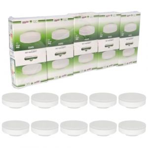 JANDEI - 10 ampoules LED GX53 9 W (&eacute;quivalent &agrave; 75 W), 900 lumens. Parfait pour les maisons, les chambres, les salons et les couloirs. Dimensions : 74 x 28 mm. (blanc froid 6000 K) (Jandei Led, neuf)