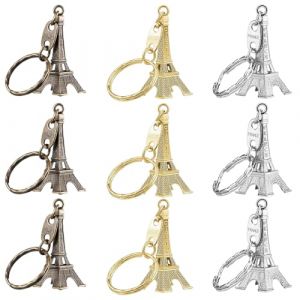 XUKZIMA Lot de 9 porte-clés Tour Eiffel rétro, Porte-clés Sac Charms, Souvenir, Porte-clés Merci (LI  YULIN UK STORE, neuf)