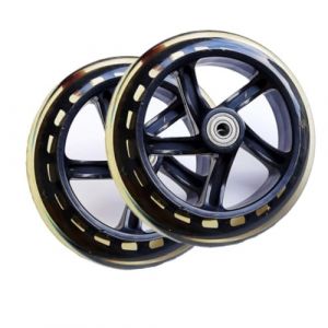 ANWEALTH Lot de 2 Roues de Rechange pour Trottinettes 120 mm 145 mm 175 mm 180 mm 190 mm 200 mm 5 Pouces 6 Pouces 7 Pouces 8 Pouces (125 X 24 mm) (AnnyMonth Genuine mall, neuf)