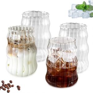 KYYGKY 4 PCS Verres à Café, 530 ml Verres à Expresso Tasse en Verre Tasse à Café en Verre Transparent Verre a Eau Verres à Latte Tasses à Latte Macchiato Verres à Jus pour Thé, Lait, Bière, Boissons (hubeiningpinghuishangmaoyouxiangongsi, neuf)