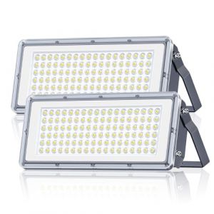 100W Projecteur LED Extérieur - 2PACK 10000LM Lumineux Spot LED Extérieur avec Transformateur, Projecteur Exterieur Blanc Froid 7000k, IP67 Étanche Eclairage Exterieur pour Garage, Stade, Usines (jintenger, neuf)