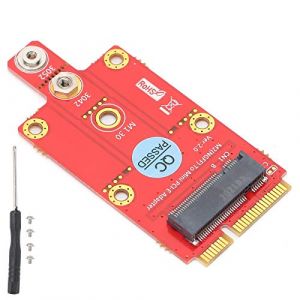 Fdit Adaptateur Mini PCI Express pour r&eacute;seau de PC de Bureau, cl&eacute; M.2 NGFF B vers Adaptateur Mini PCIe Prise en Charge du Port USB du Module WWAN bas&eacute; sur SSIC, cl&eacute; B 3042/3052 (Liteerpu, neuf)