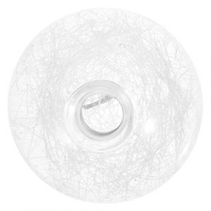 SEWOART Abat-jour Verre pour Lampe Remplacement Élégant pour Lustre et Plafonnier Design Rond Accessoire Luminaire Verre Transparent (Si Peihong, neuf)