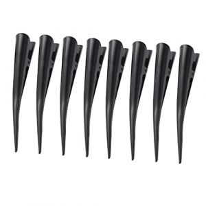Happyyami 8pièces Pinces Bec De Canard Métalliques Sans Soudure Pour Coiffure Pinces De Séparation Et Positionnement Cheveux Lot De Clips De Salon Pour Peignage Défrisage Et Bouclage (Liunmiao, neuf)