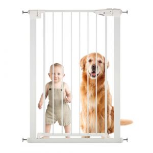 Venture - Barrière de sécurité Q-Fix à Fixation par Pression Extra-Haute pour Animal Domestique, Ouverture à 90 ° dans Les Deux Sens, Fermeture Automatique (75-84 cm de Large, 110 cm de Haut) (VENTURE, neuf)