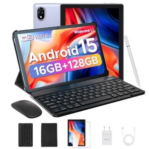 DOOGEE U10 (2025) Tablette Android 15, Tablette 10 Pouces 16Go RAM+128Go ROM(2To TF), GMS Tablette Tactile, WiFi 6, Widevine L1, 5060mAh, BT 5.0, 2 en 1 Tablette avec Clavier Souris- Violet (ZIPPY GOODS S.R.L., neuf)
