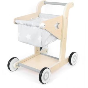 Asweets 2En1 Trotteur en Bois pour B&eacute;b&eacute;, Poussette pour Poup&eacute;e, Chariot de Courses pour Gar&ccedil;ons et Filles, Jouet d'Apprentissage Assis-Debout pour Tout-Petits, Baby Push Walker (Gris) (ASWEETS, neuf)