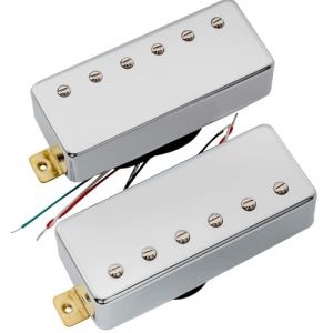 Artec MLA97 Alnico 5 Couvert Set Mini Humbucker Manche Chevalet pour Guitare &eacute;lectrique, Chrome (Musiclily Direct France, neuf)