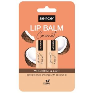 Baume &agrave; l&egrave;vres en coco v&eacute;g&eacute;talien, &agrave; la noix de coco - Pour homme et femme - Baume &agrave; l&egrave;vres Sence Beauty - Rouge &agrave; l&egrave;vres &agrave; la noix de coco - 2 x 4,3 g (winwingoods, neuf)