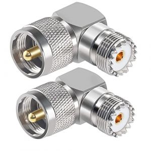 TUOLNK UHF mâle à Femelle connecteur à Angle Droit UHF PL259 mâle à SO239 coude Femelle Adaptateur coaxial RF 90 degrés PL-259 Adaptateur coaxial en Forme de L pour câble d'extension 2 pièces (TUOLNK Tech FR, neuf)