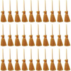 LATRAT Lot de 30 Mini balais à Suspendre pour Maison de poupée, avec Corde Rouge, pour la décoration (LATRAT Direct, neuf)