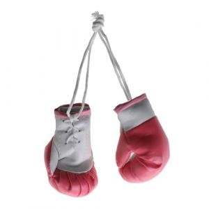 Zeizafa Lot de 2 mini gants de boxe en cuir, gants de boxe miniatures, gants de boxe noirs, bleus, roses, pendentifs pour homme (BHUEHSS, neuf)