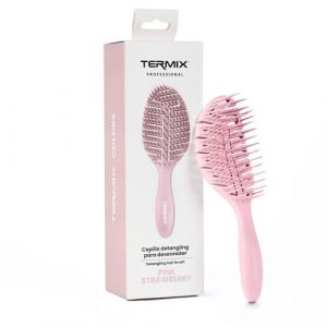 Termix Brosse Démêlante Professionnelle Fraise Rose – Brosse Anti-Tirage pour Tous Types de Cheveux, Secs ou Humides, Corps Flexible, Séchage Rapide et Cheveux Brillants (OH! BEAUTY, neuf)