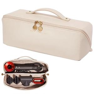 Linpr Rangement Dyson Airwrap, Sac de Voyage pour Dyson Airwrap Styler/Shark Flexstyle/Hair Curler, Étui Dyson Airwrap avec Grande Ouverture, Sac de Rangement de Voyage Portable (Blanc) (Linpr, neuf)